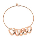 Shangjie OEM PEACHIE PEACH COEUR NOM LETTRIERGE TITANIUM BRACELET SEMBRE FEMMES DE HAUTE QUALITÉ BRACELET